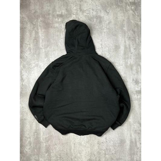 Vintage Carhartt Quilted Lined Full Zip Hooded Workwear Sweatshirt Size XL