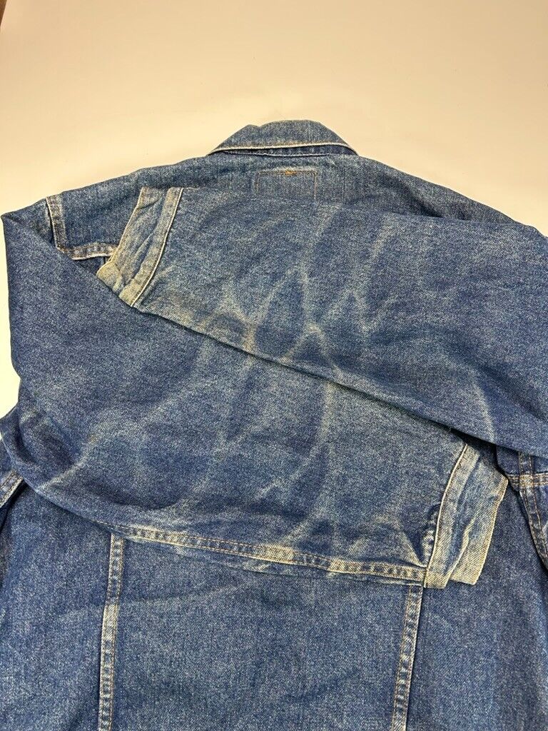 Vintage 90s Levis Type 3 Dark Wash Denim Trucker Jacket Size Large