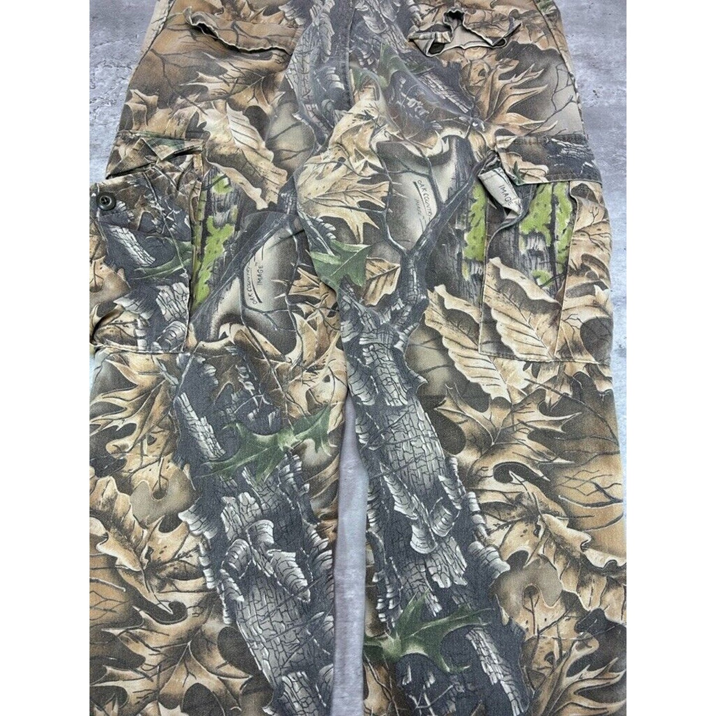 Vintage Oak Country Image Tree Camo Hunting Cargo Pants Size 36