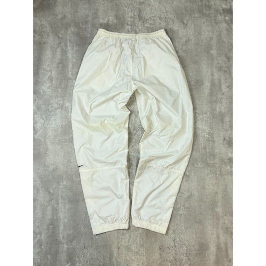 Vintage 90s Nike Embroidered Swoosh Nylon Track Pants Size Large White