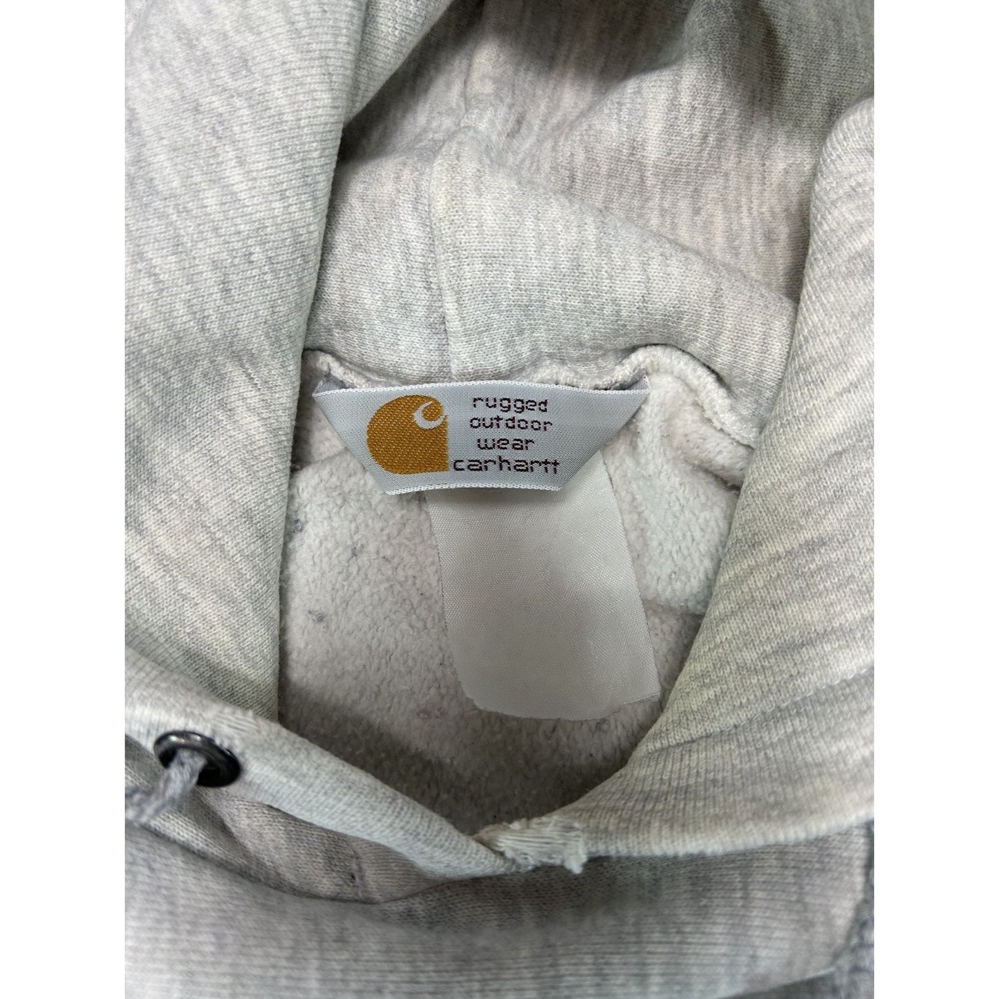 Vintage 90s Carhartt Heavyweight Embroidered Workwear Hooded Sweatshirt Size Med