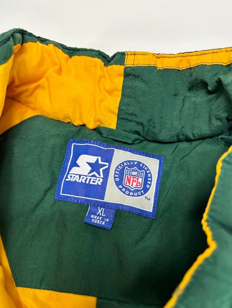 Vintage 90s Green Bay Packers NFL Insulated Full Zip Starter Jacket Size XL
