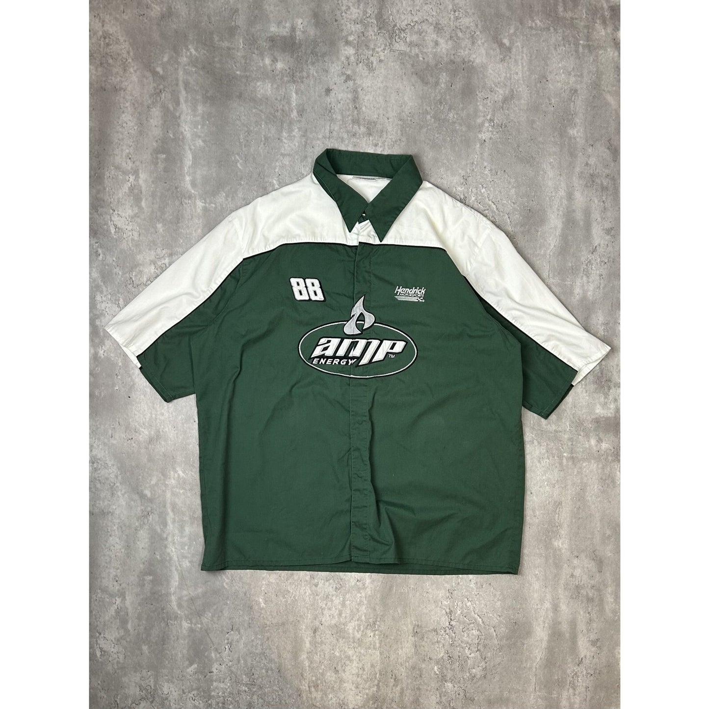 Vintage Dale Earnhardt Jr #88 NASCAR Amp Energy Button Up Shirt Size XXL