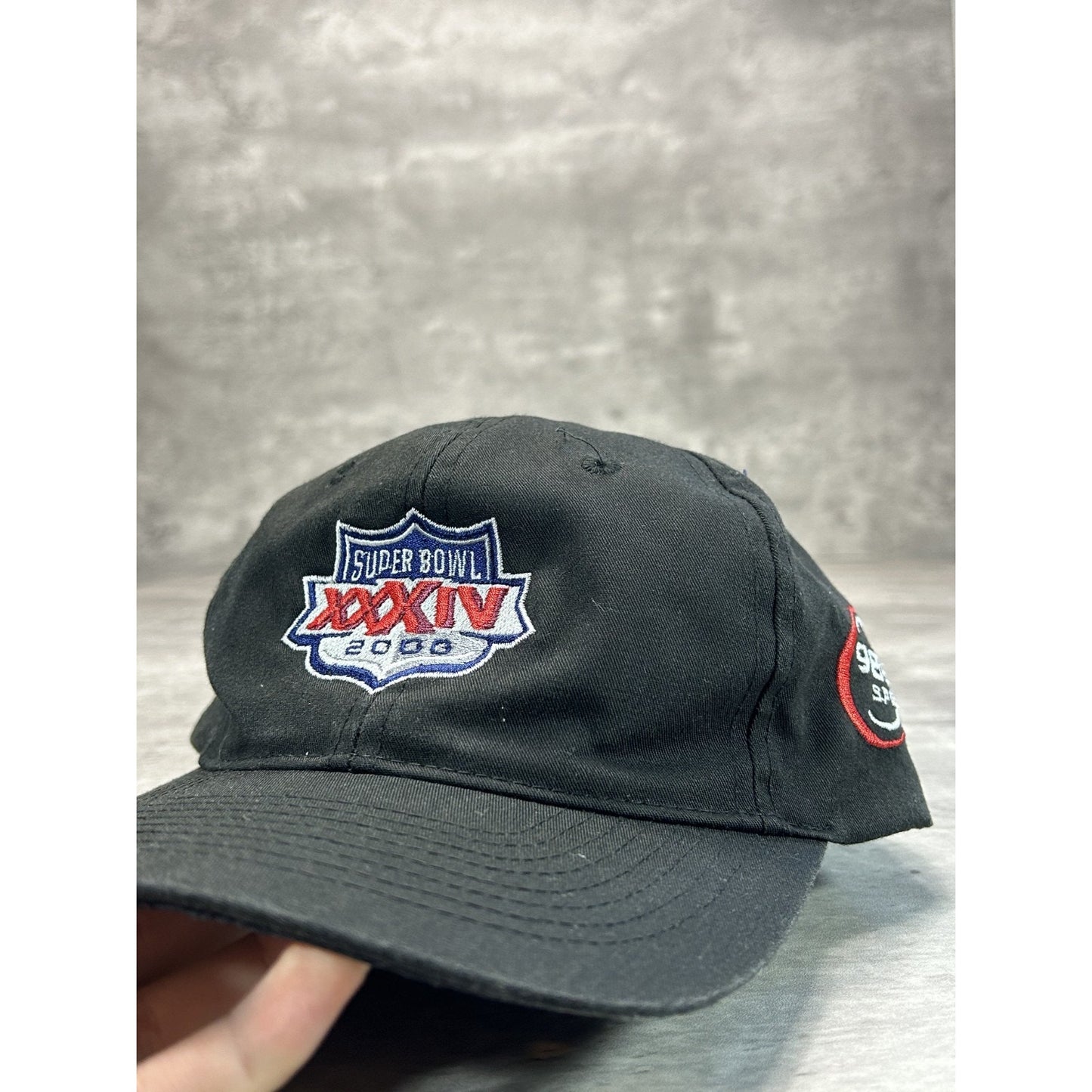 Vintage 2000 NFL Super Bowl Embroidered Logo Starter Snapback Hat OSFA Black