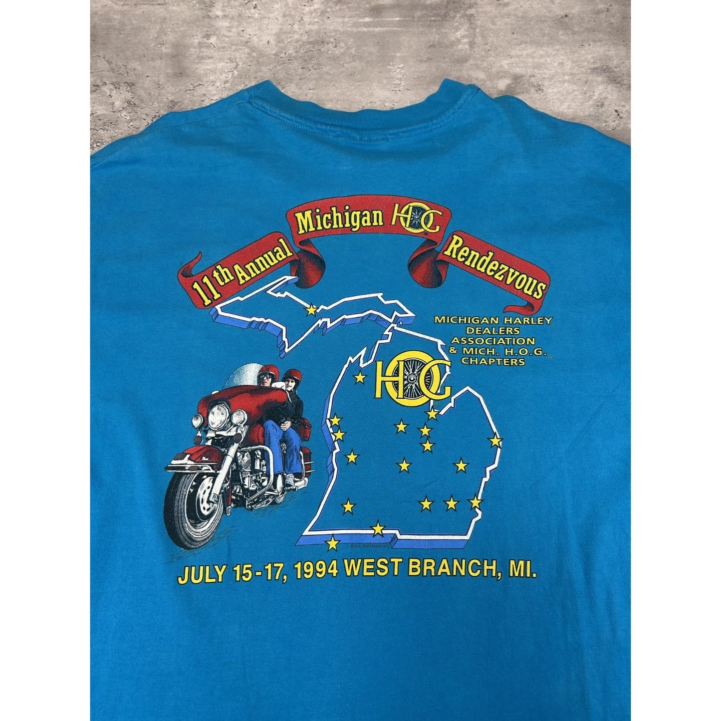 Vintage 90s Harley Davidson Owners Group Spellout Graphic T-Shirt Size XL