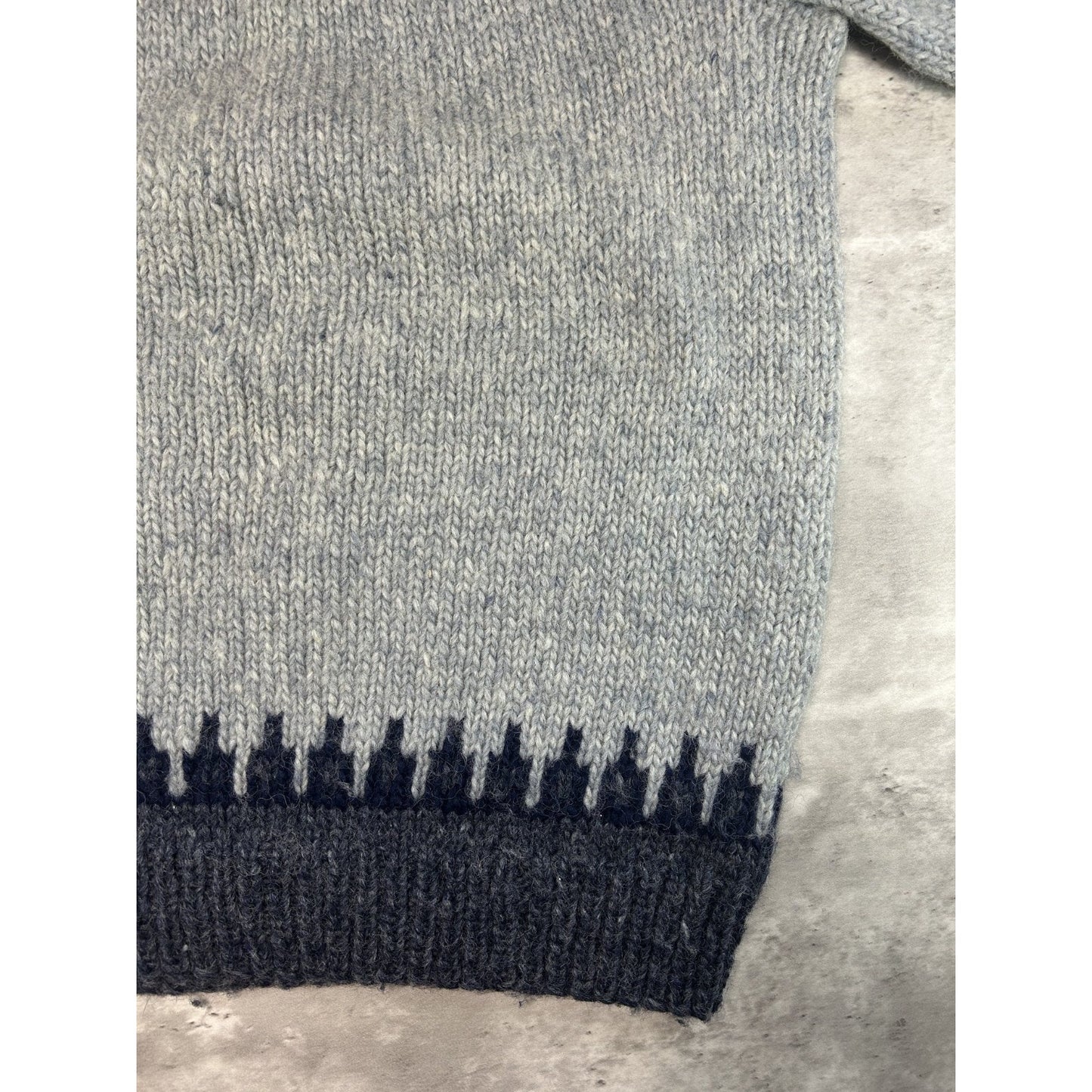 Vintage 80s/90s Two Tone Heavyweight Ribbed Pullover Knit Sweater Size Large