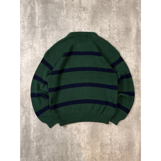 Vintage 90s Eddie Bauer Striped Pullover Ribbed Knit Sweater Size Large