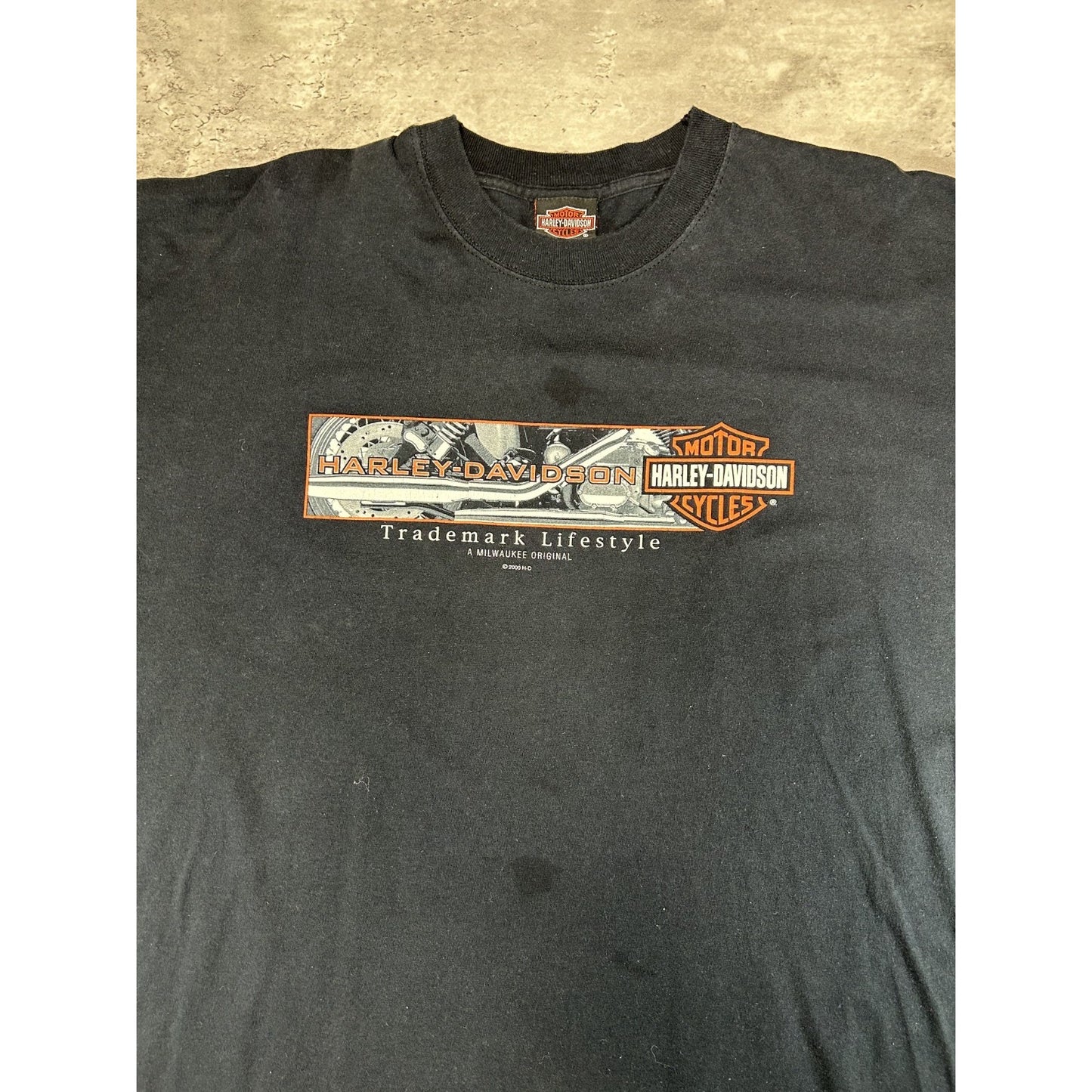 Vintage Harley Davidson Trademark Lifestyle Spellout Graphic T-Shirt Size XL