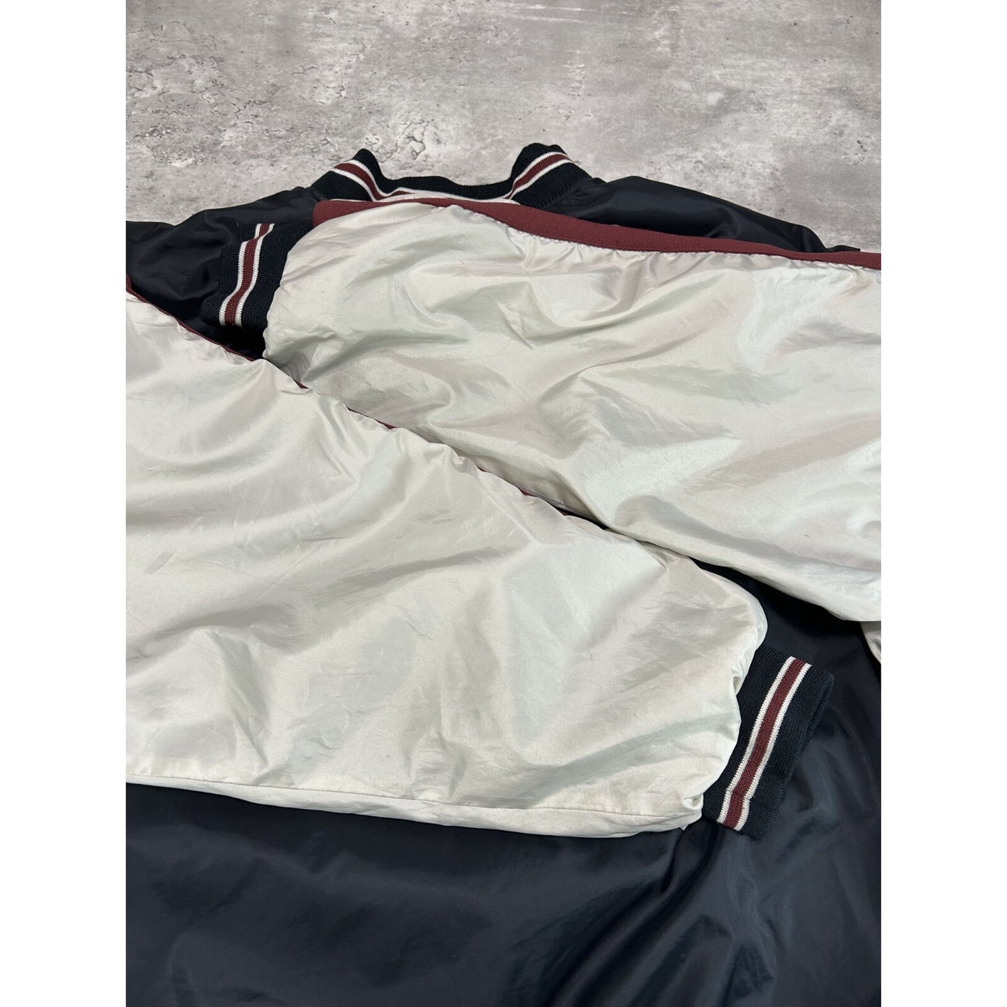 Vintage 90s Nike Embroidered Swoosh Reversible Bomber Jacket Size XL
