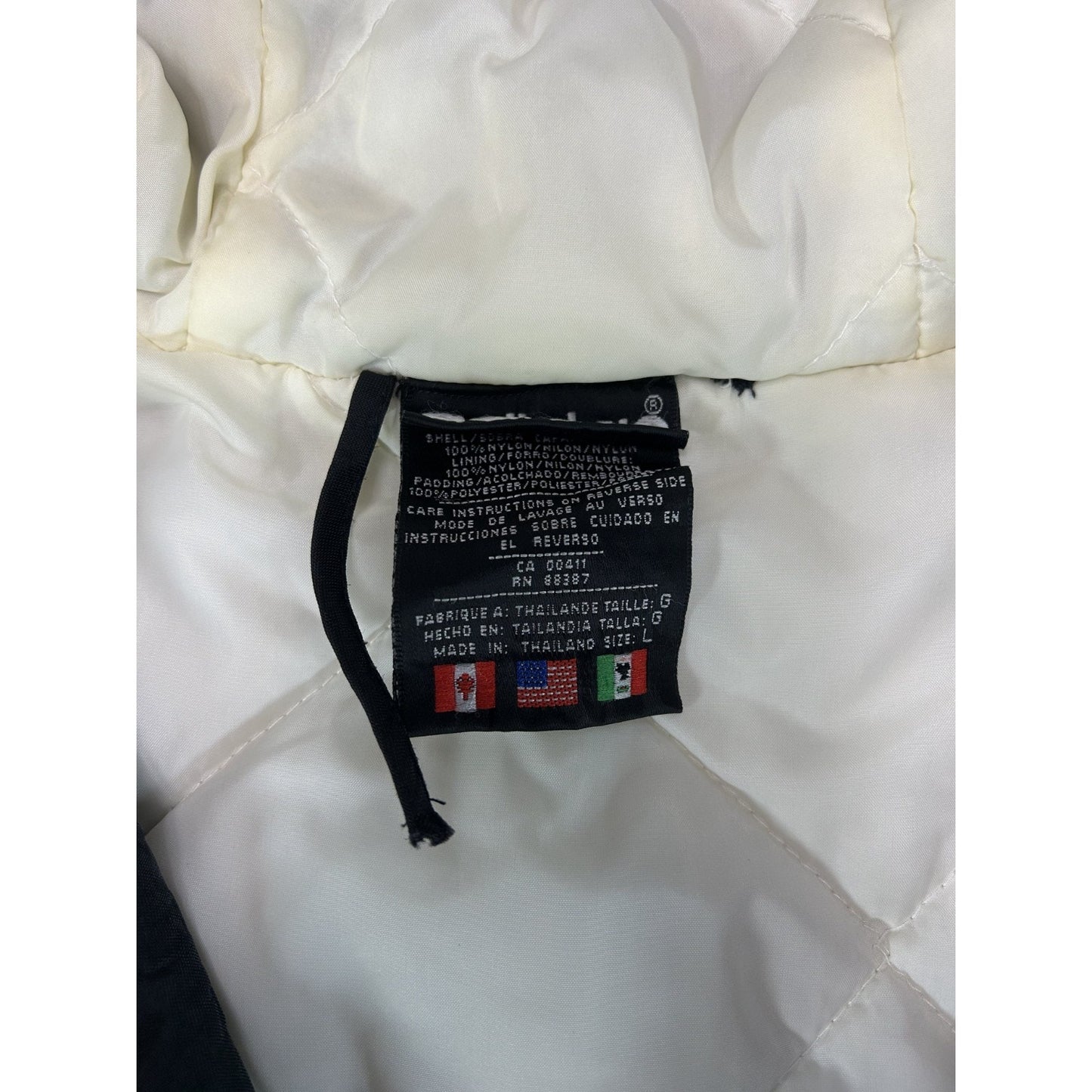 Vintage 90s Adidas Embroidered Spellout Insulated Nylon Hooded Jacket Size Large