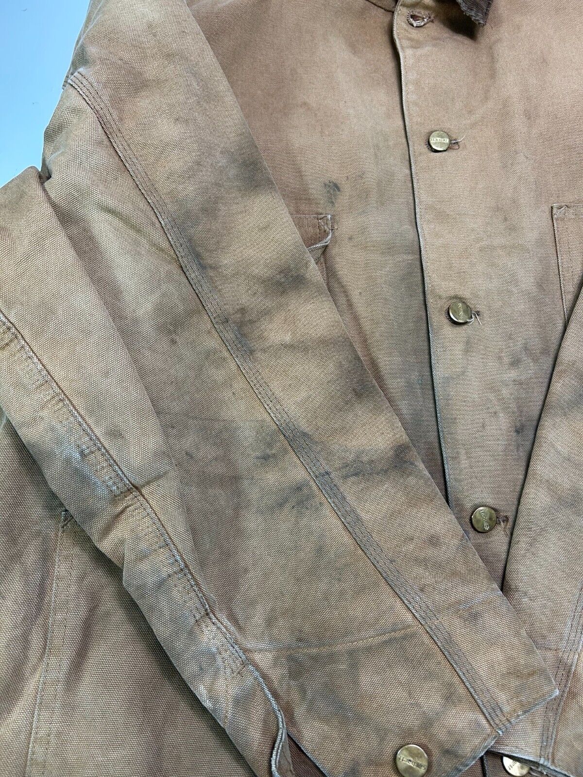 Vintage 80s/90s Carhartt Quilted Lined Canvas Workwear Chore Jacket Size XL