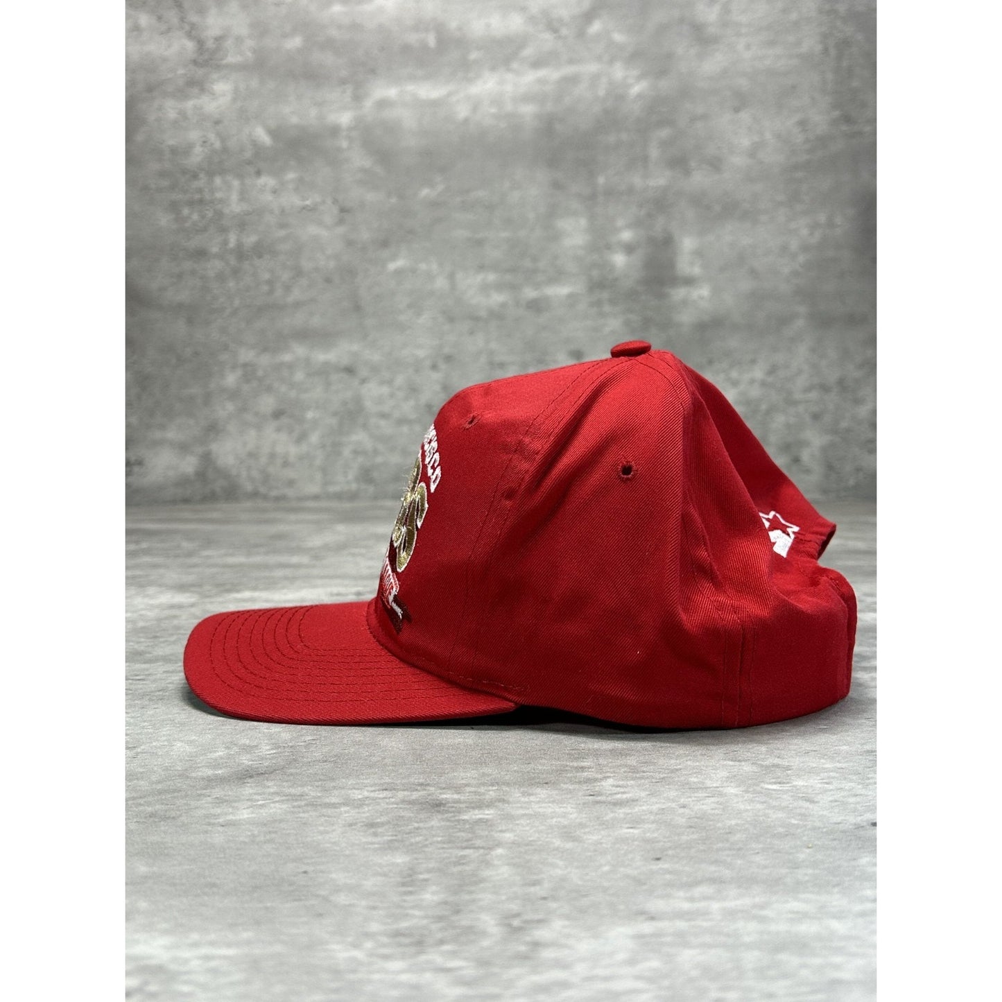 VTG 90s San Francisco 49ers NFL Embroidered Spellout Starter Snapback Hat OSFA