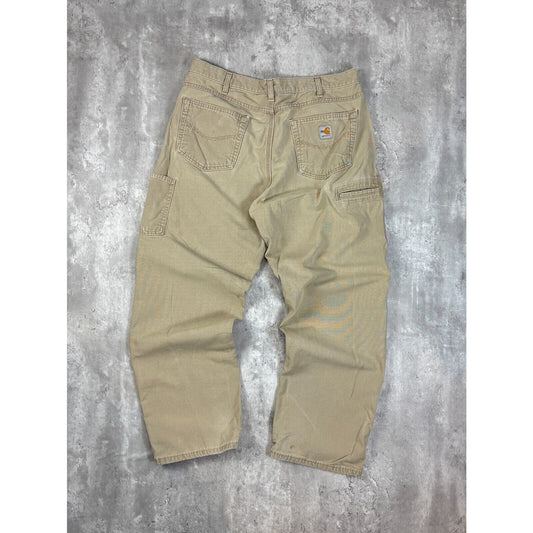 Vintage Carhartt FR Canvas Workwear Six Pocket Pants Size 36 Beige