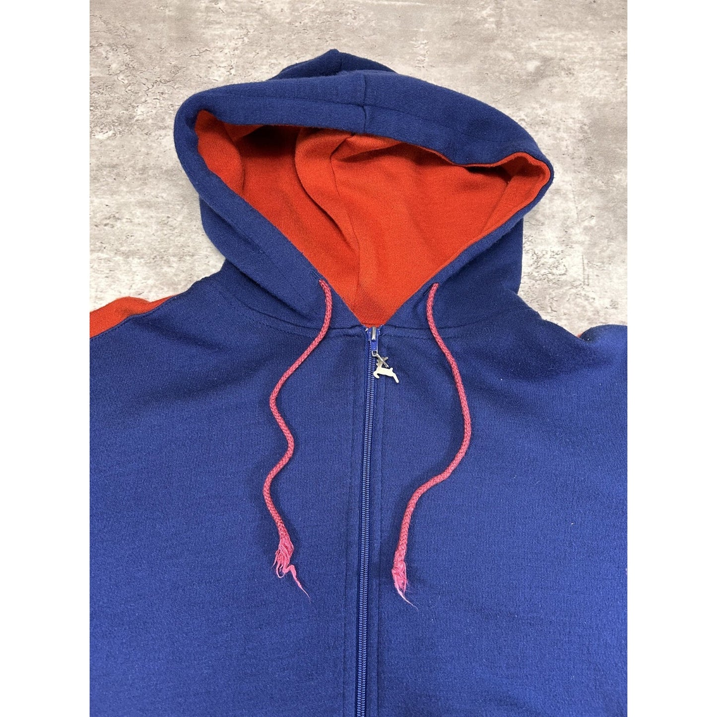 Vintage 80s/90s Speedo Two Tone Full Zip Hooded Sweatshirt Size Large