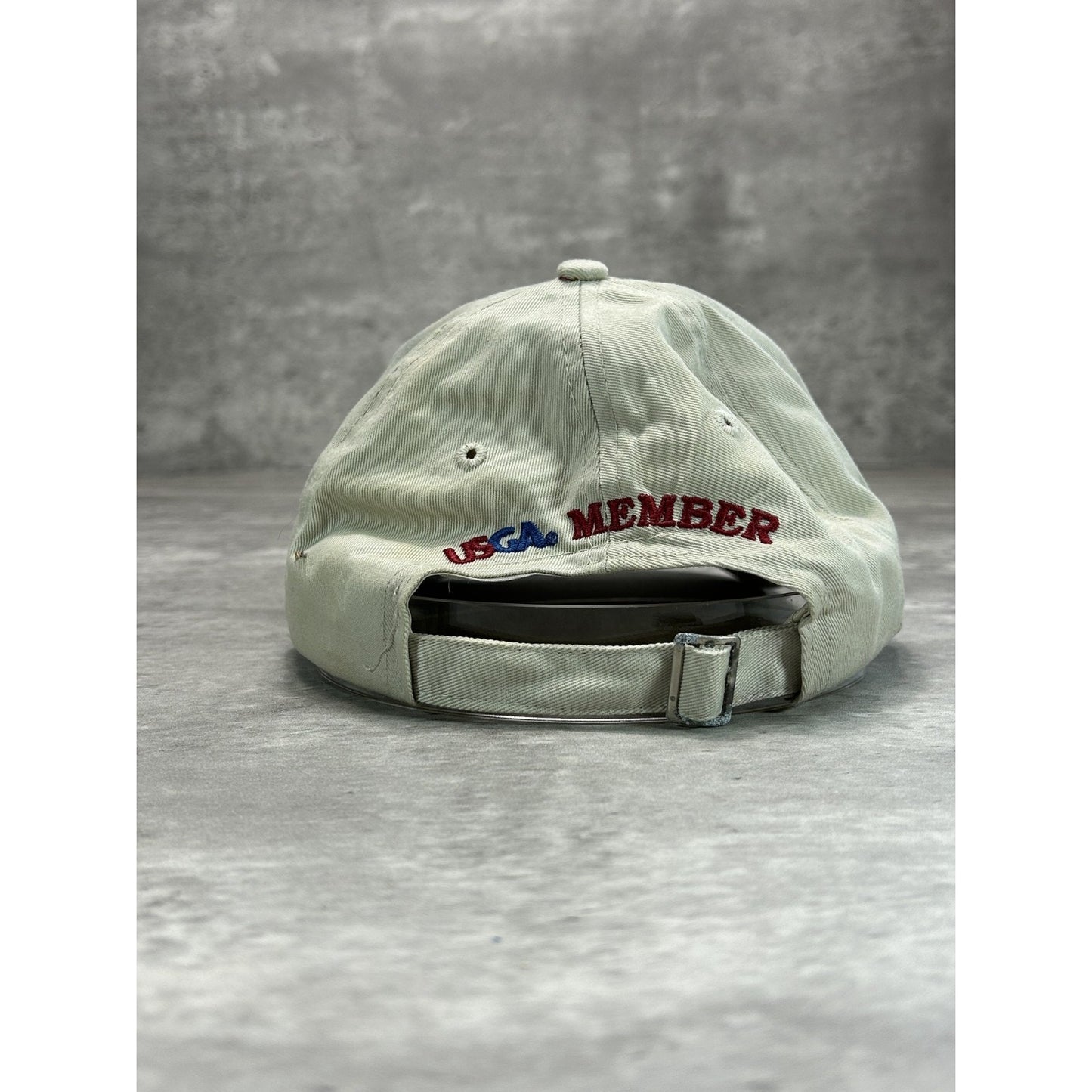 US Open Bethpage Embroidered Spellout Golf Strapback Hat OSFA Beige