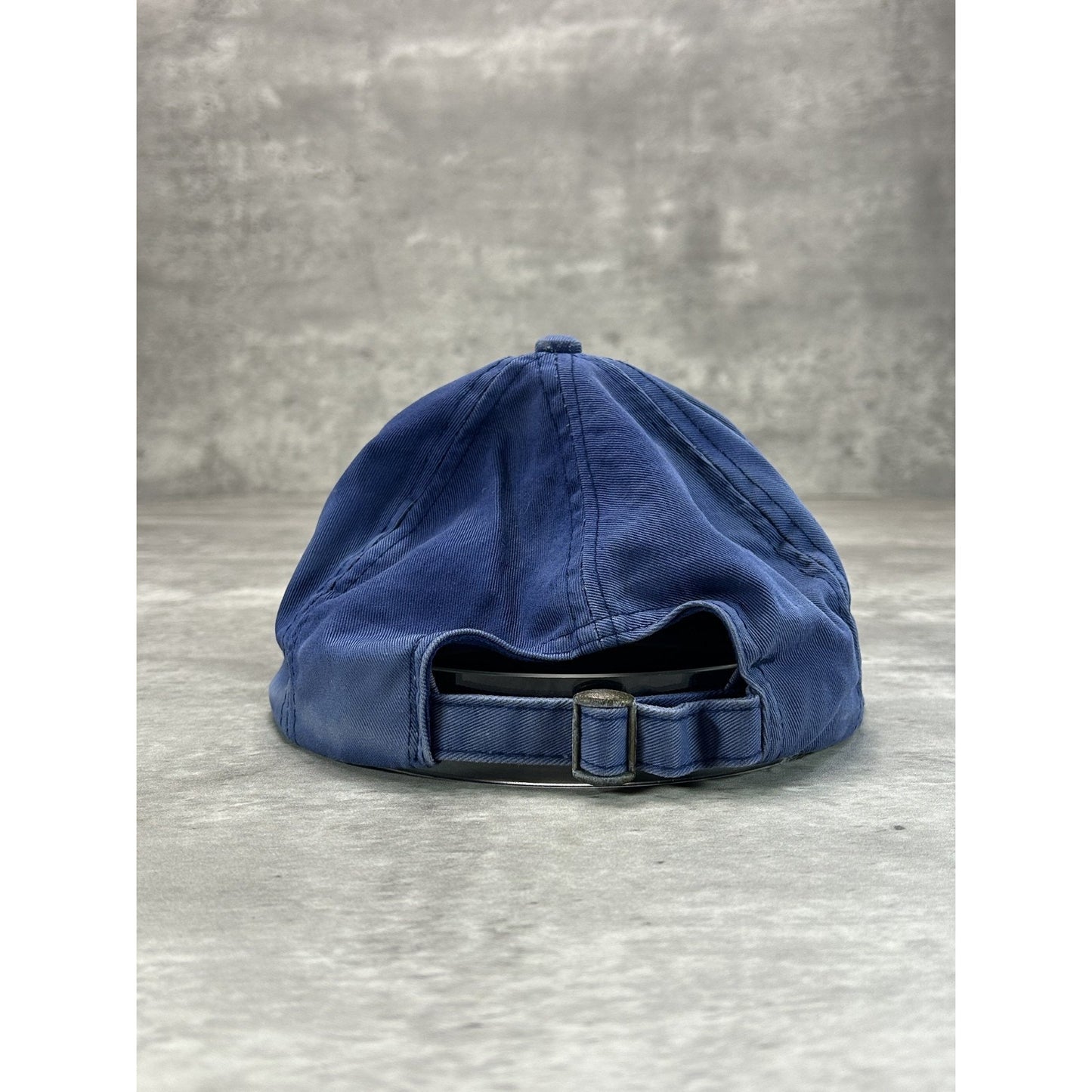 Vintage 90s Hot Wheels Racing Embroidered Spellout Logo Strapback Hat OSFA Blue