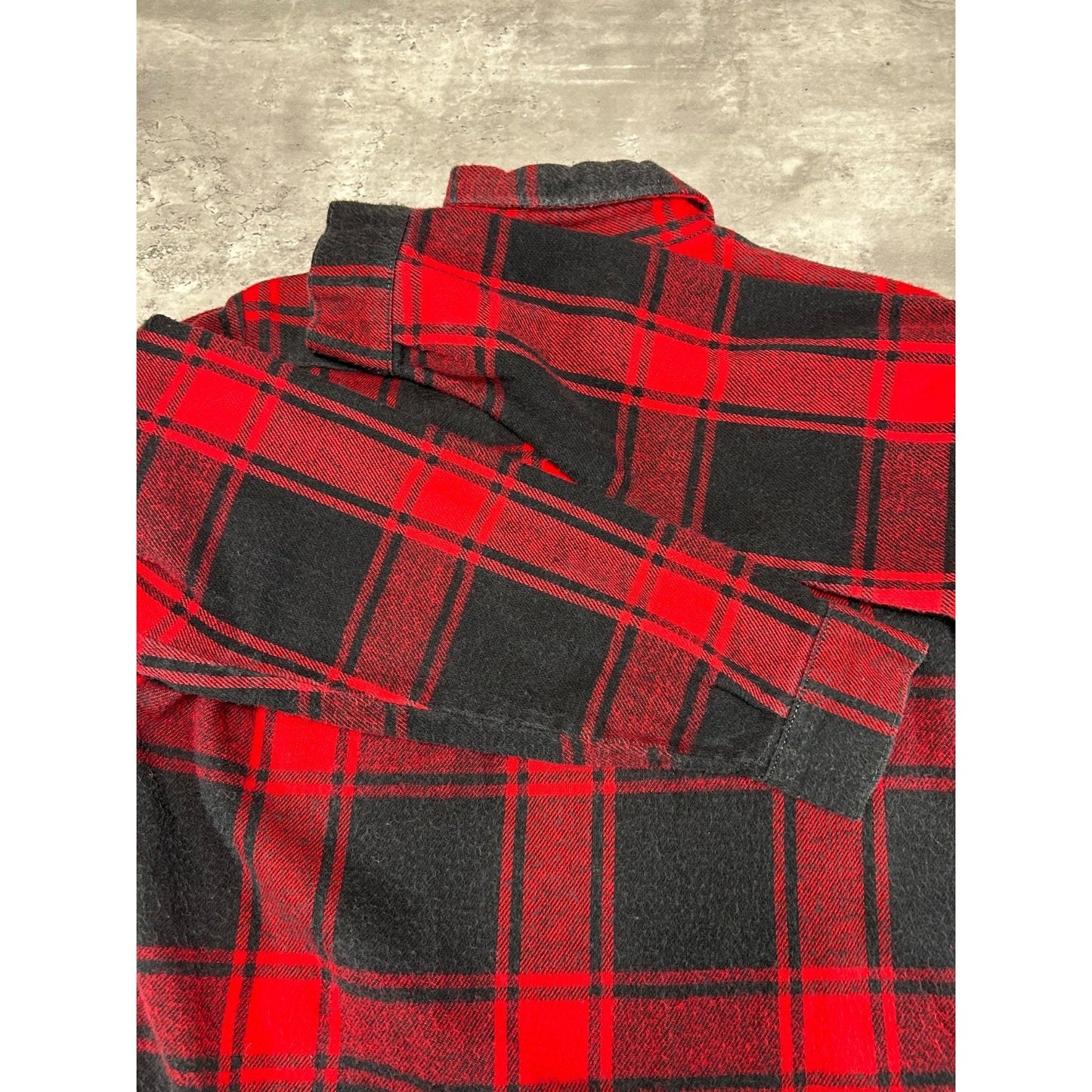 Vintage 90s Redhead Plaid Long Sleeve Double Pocket Button Up Shirt Size Large