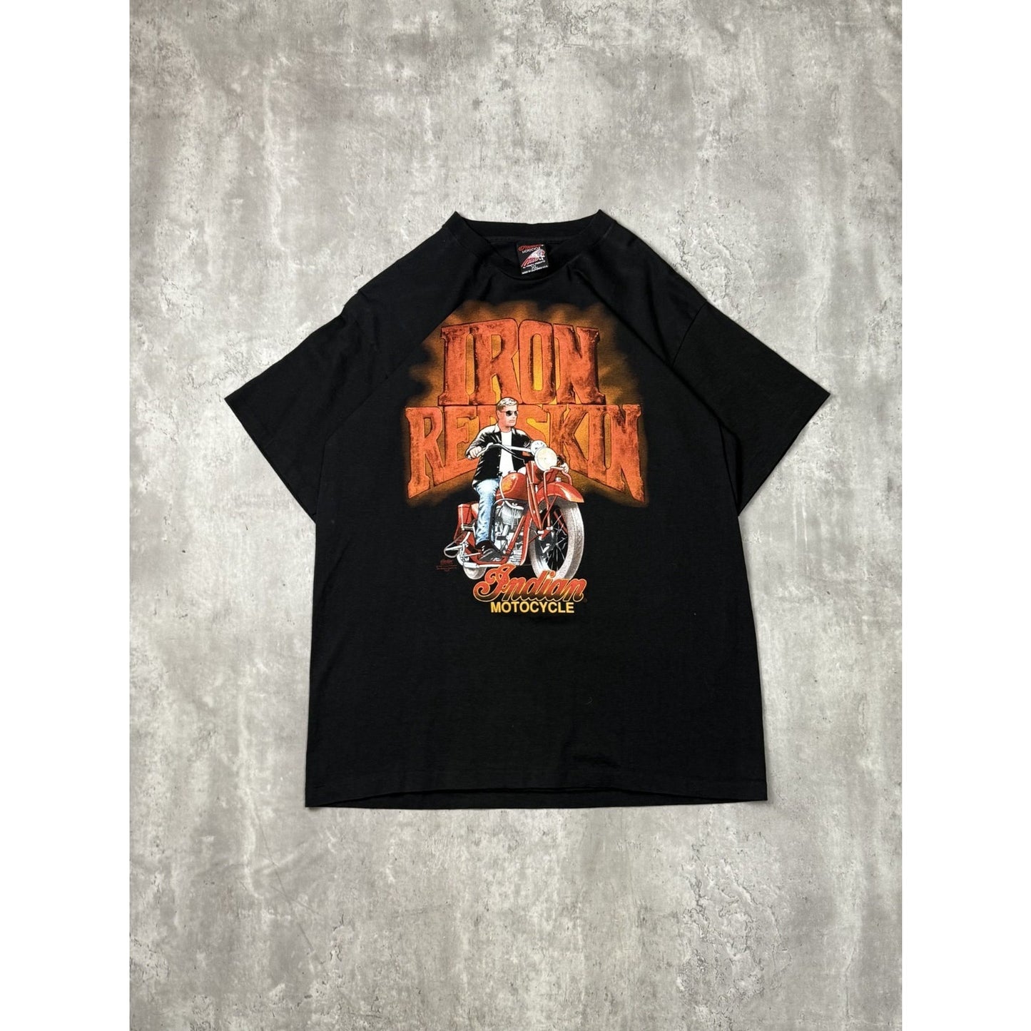 Vintage 1994 Indian Motorcycles Iron Redskin Motorcycle Graphic T-Shirt Sz XL