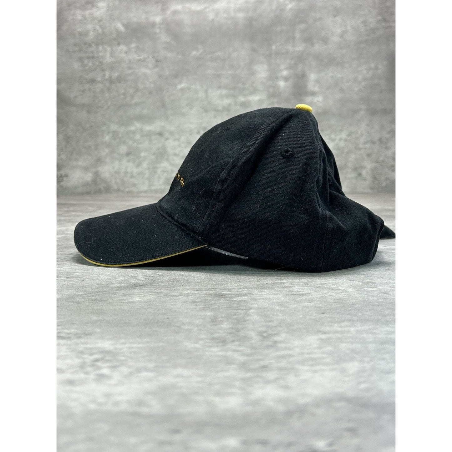 Vintage Budweiser Embroidered Spellout Beer Promo Strapback Hat OSFA Black