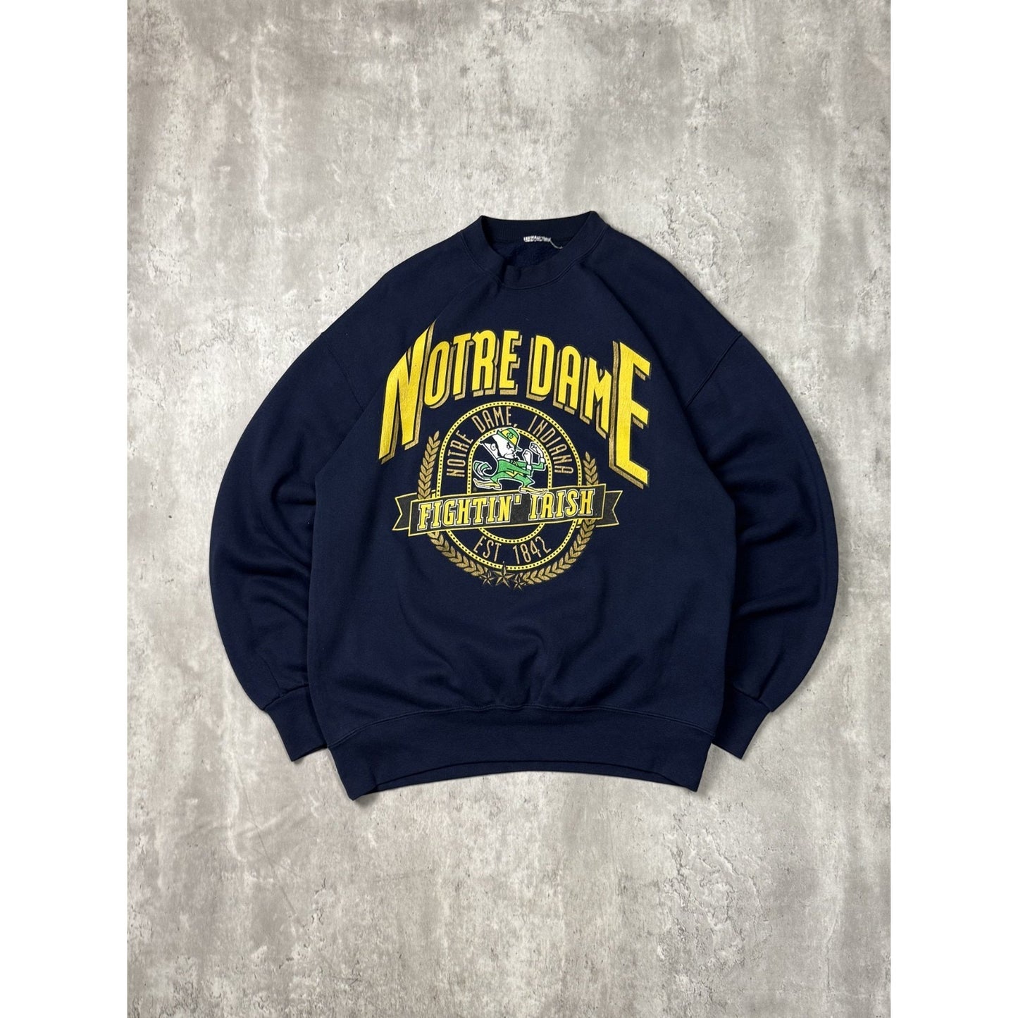 Vintage 90s Notre Dame Fighting Irish NCAA Collegiate Graphic Sweatshirt Large
