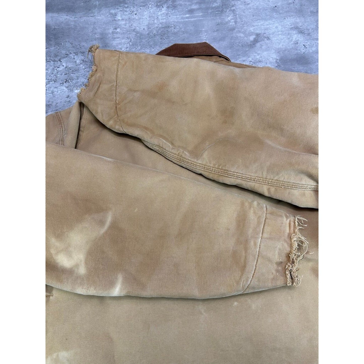 Vintage 90s Carhartt Blanket Lined Canvas Workwear Detroit Jacket Size XL