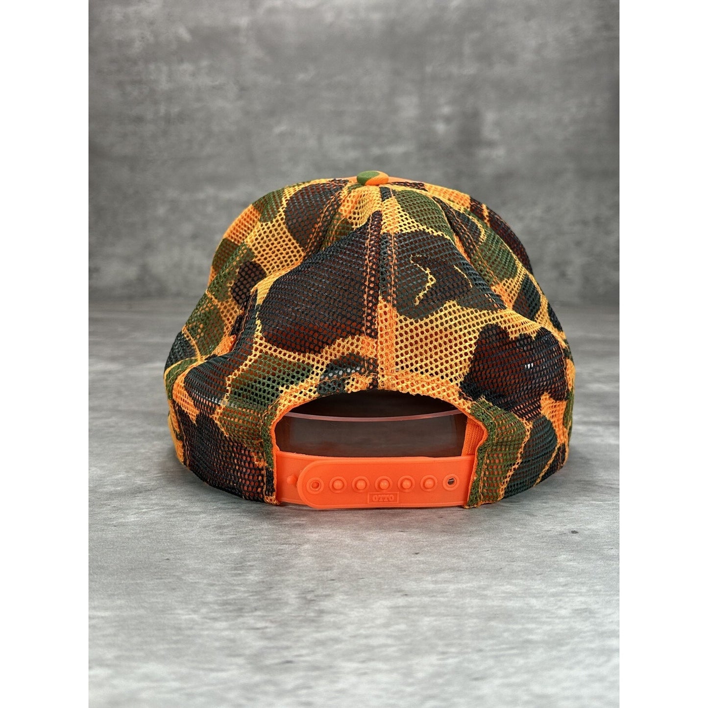 Vintage 1980s Minnesota Deer Hunters Hunting Camo Trucker Snapback Hat OSFA