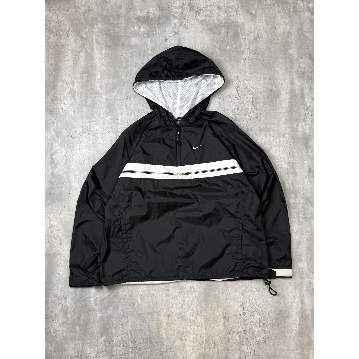 Vintage 2000s Nike Embroidered Swoosh 1/4 Zip Nylon Windbreaker Jacket Sz Large