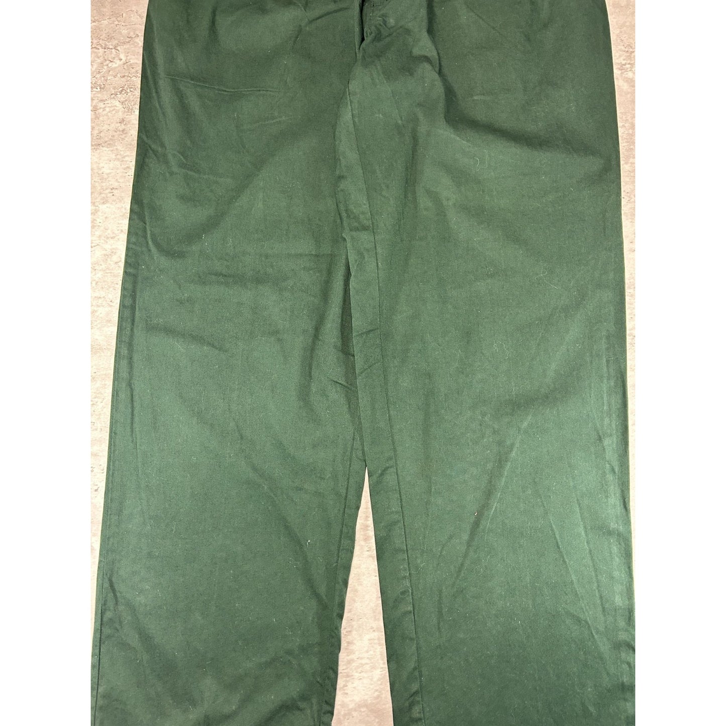 Vintage 90s Polo Golf Embroidered Crest Trouser Style Pants Size 35 Green