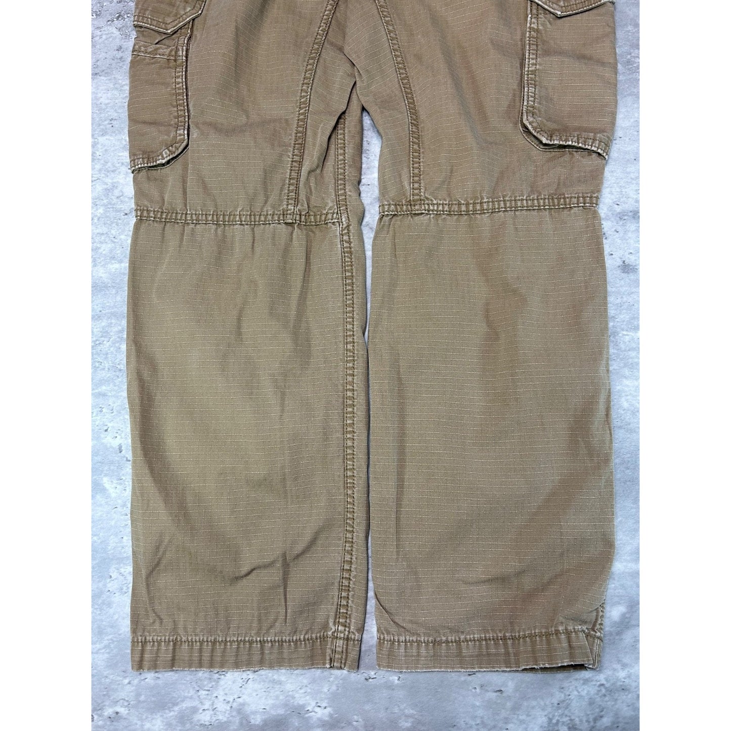 Carhartt Relaxed Fit Ripstop Canvas Workwear Cargo Pants Size 35 Beige