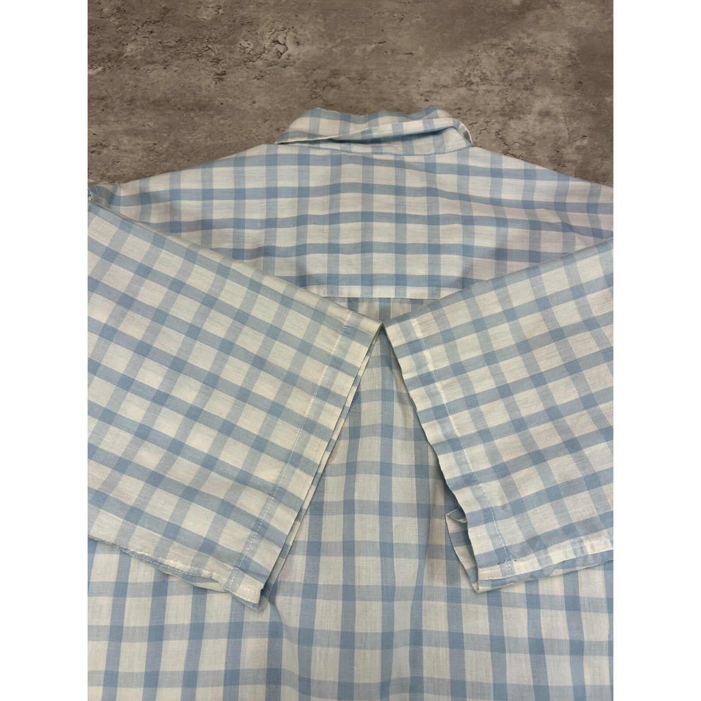 Vintage Y2K Avirex Plaid Short Sleeve Reworked Cropped Button Up Shirt Sz Large