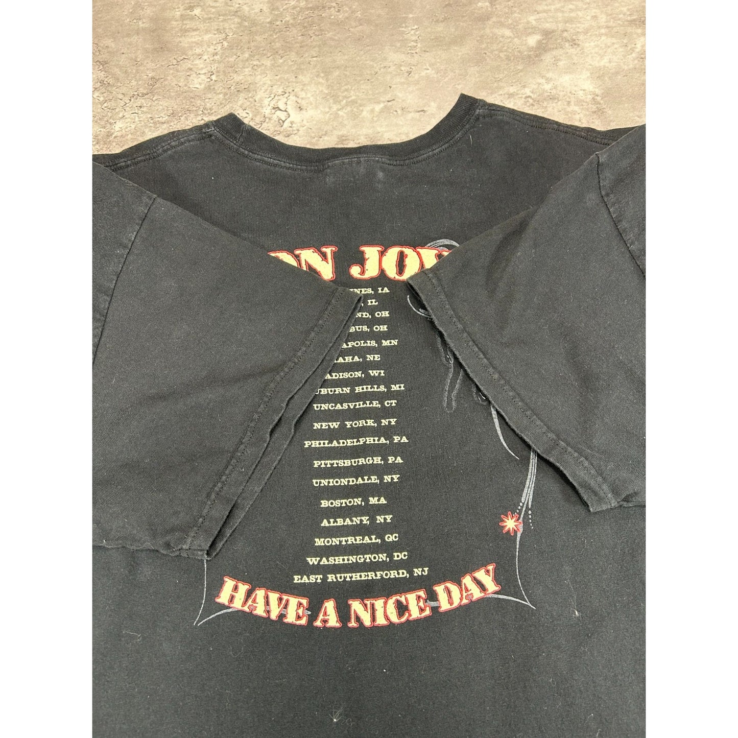 Vintage 2005 Bon Jovi Have A Nice Day Rock Music Tour Band T-Shirt Size XXL