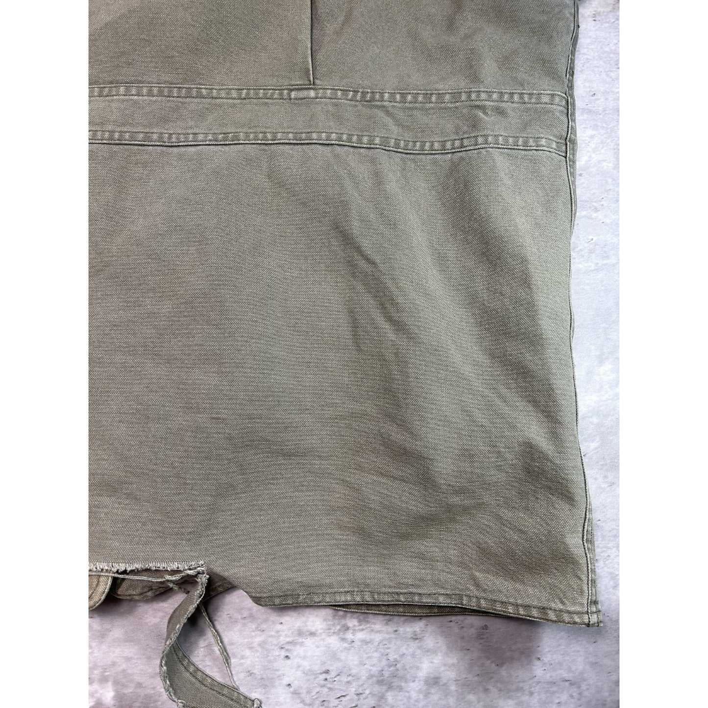 Vintage Woolrich Blanket Lined Insulated Canvas Long Jacket Size XL Green