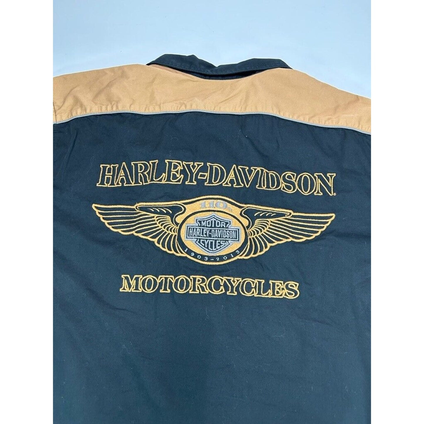 Harley Davidson 100th Anniversary Short Sleeve Button Up Shirt Size XXL