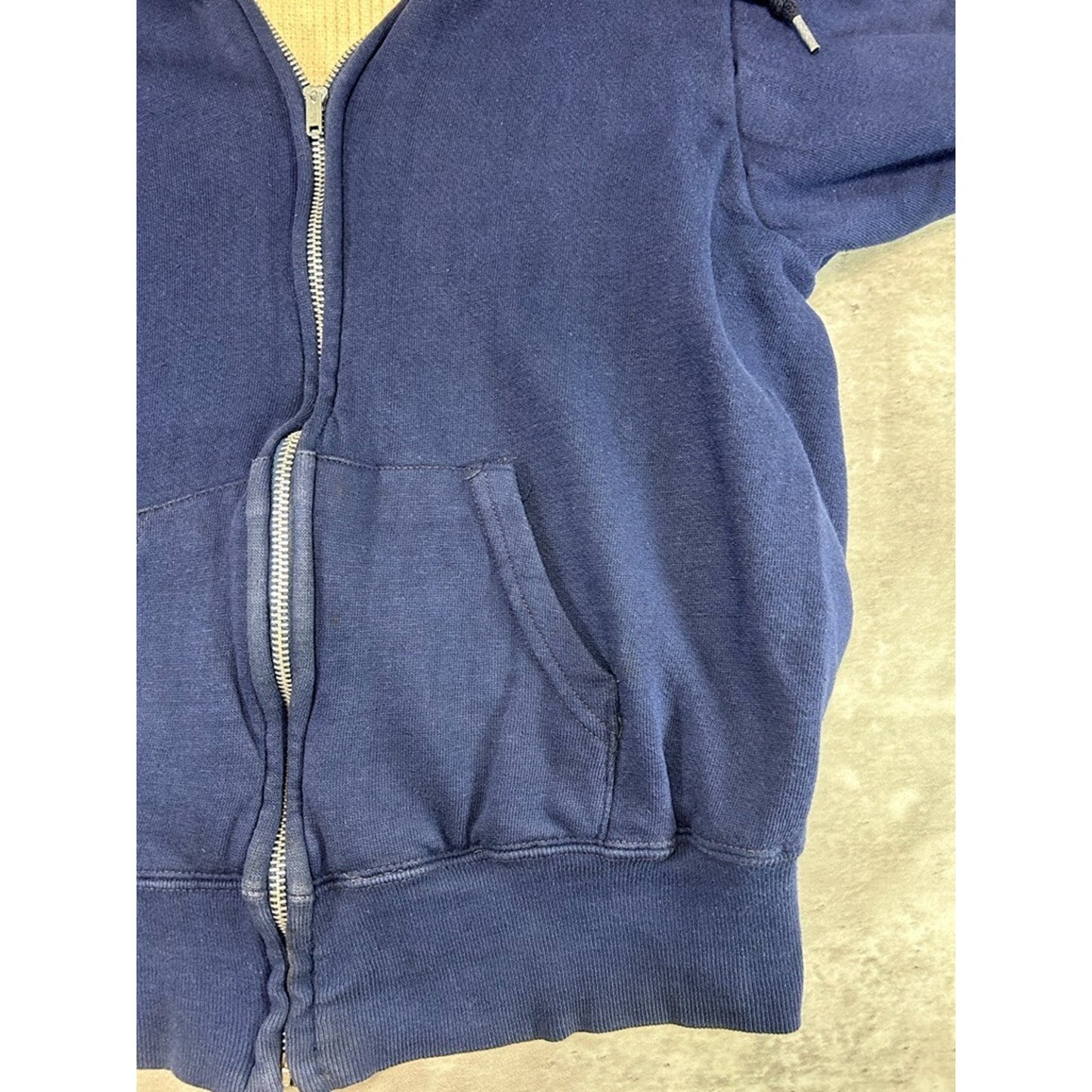Vintage 70s/80s Wrangler Thermal Lined Full Zip Hooded Sweatshirt Size Medium
