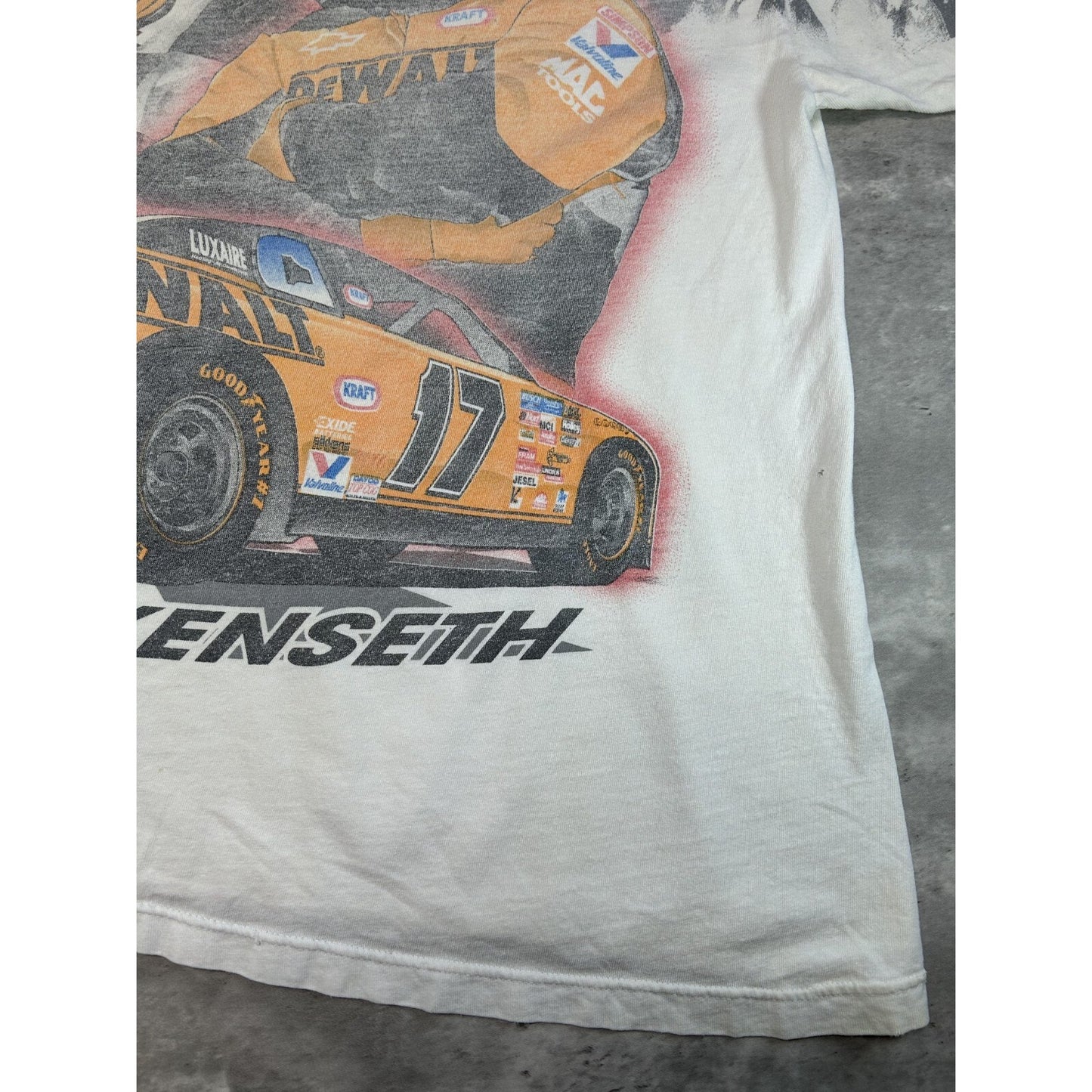 VTG 1999 Matt Kenseth #17 Dewalt Racing Nascar All Over Print T-Shirt Sz XL