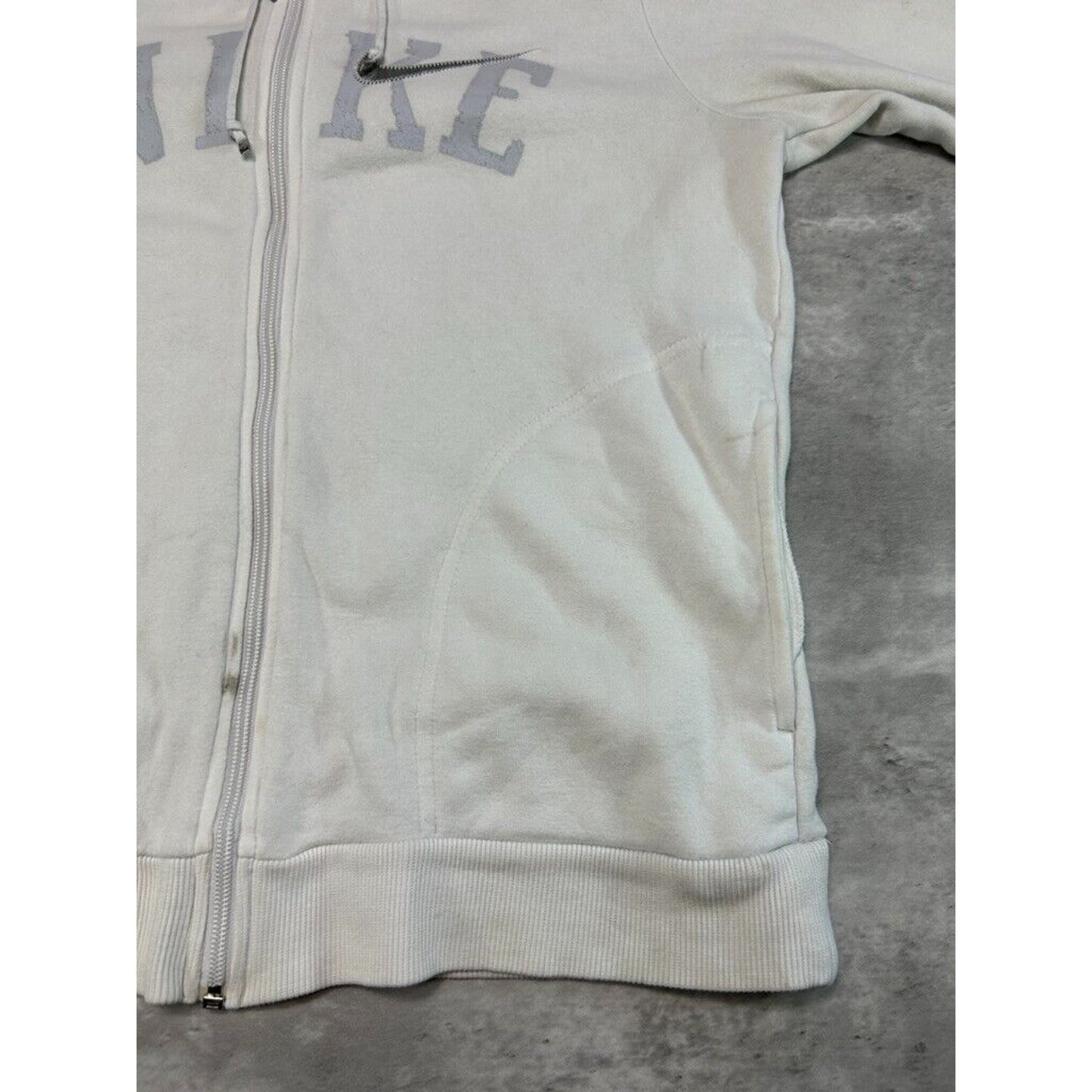 Vintage Womens Nike Embroidered Swoosh Spell Out Hooded Sweatshirt Size Large