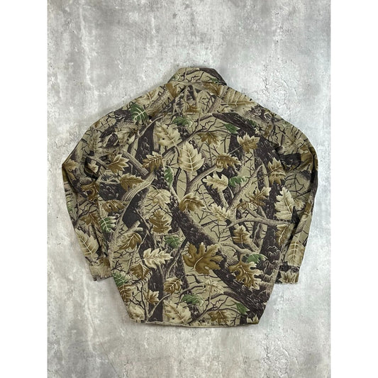 Vintage Master Sportsman Tree Camo Long Sleeve Hunting Button Up Shirt Size XL