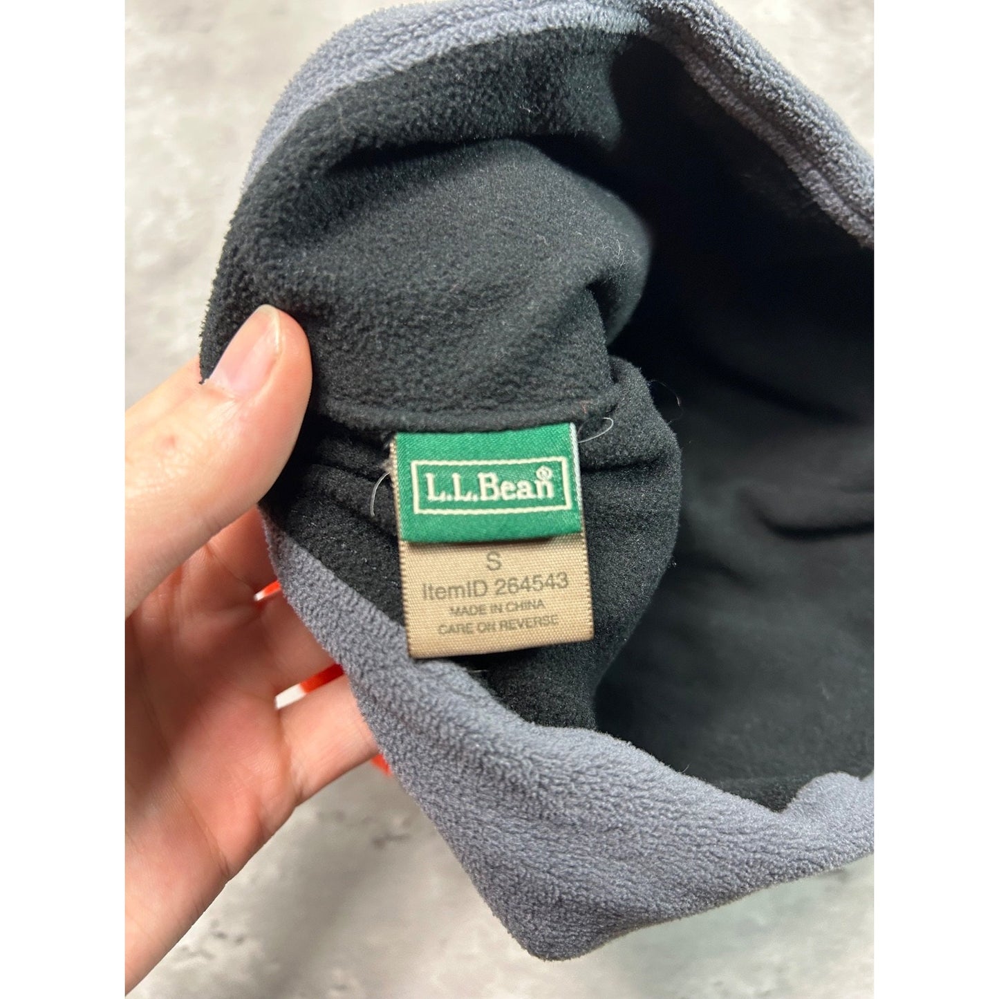 Vintage L.L. Bean Embroidered Two Tone Flame Print Beanie Hat Size Small