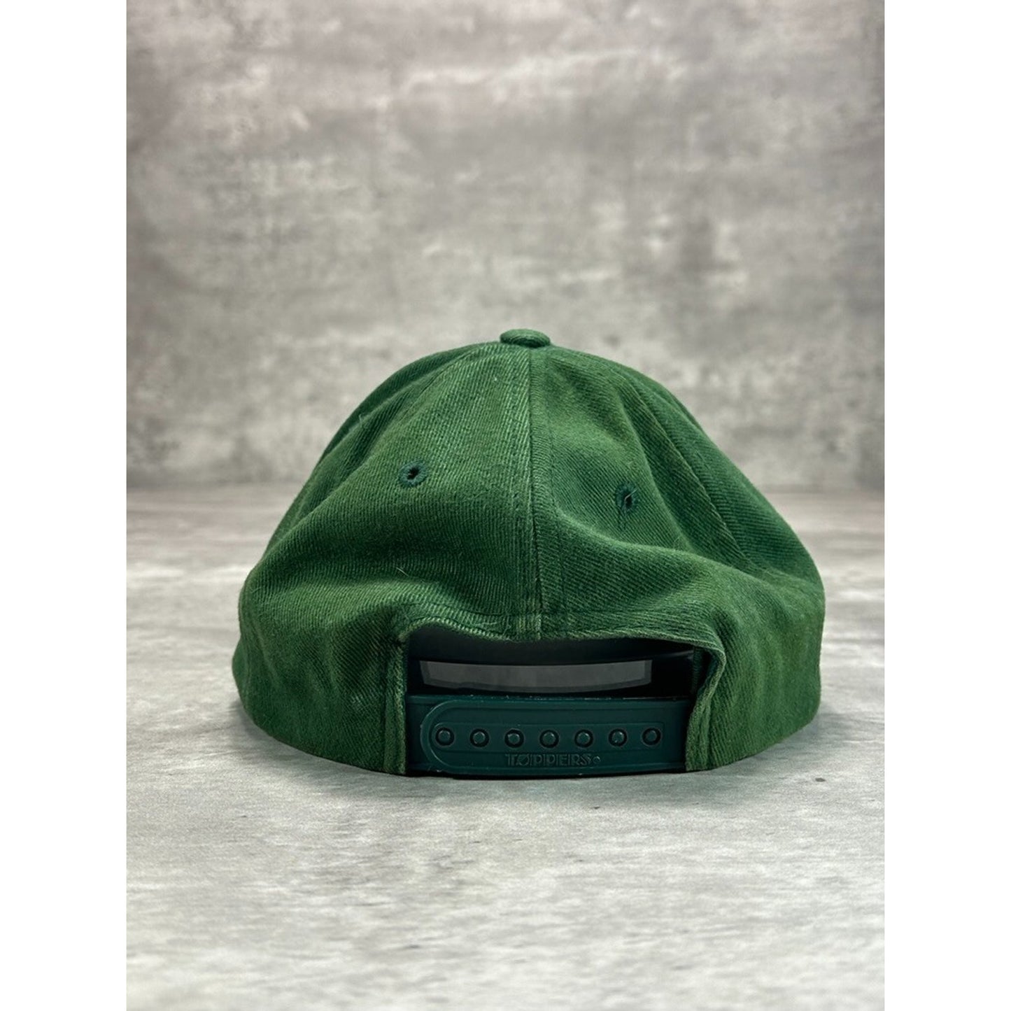 Vintage John Deere Embroidered Logo Snapback Hat OSFA Green