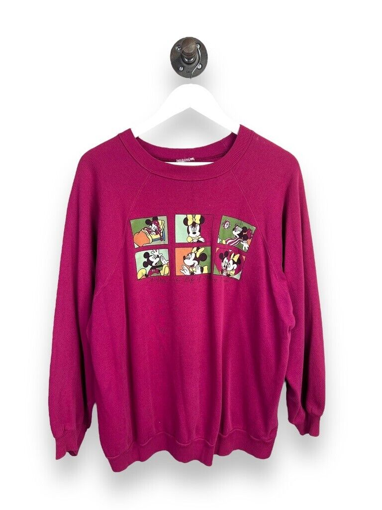 Vintage 80s/90s Disney Day In The Life Of Mickey Mouse Sweatshirt Size XL