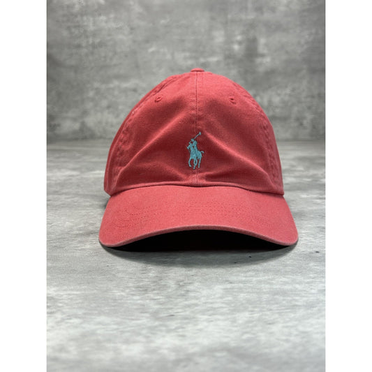 Vintage Polo Ralph Lauren Embroidered Pony Strapback Hat OSFA Red