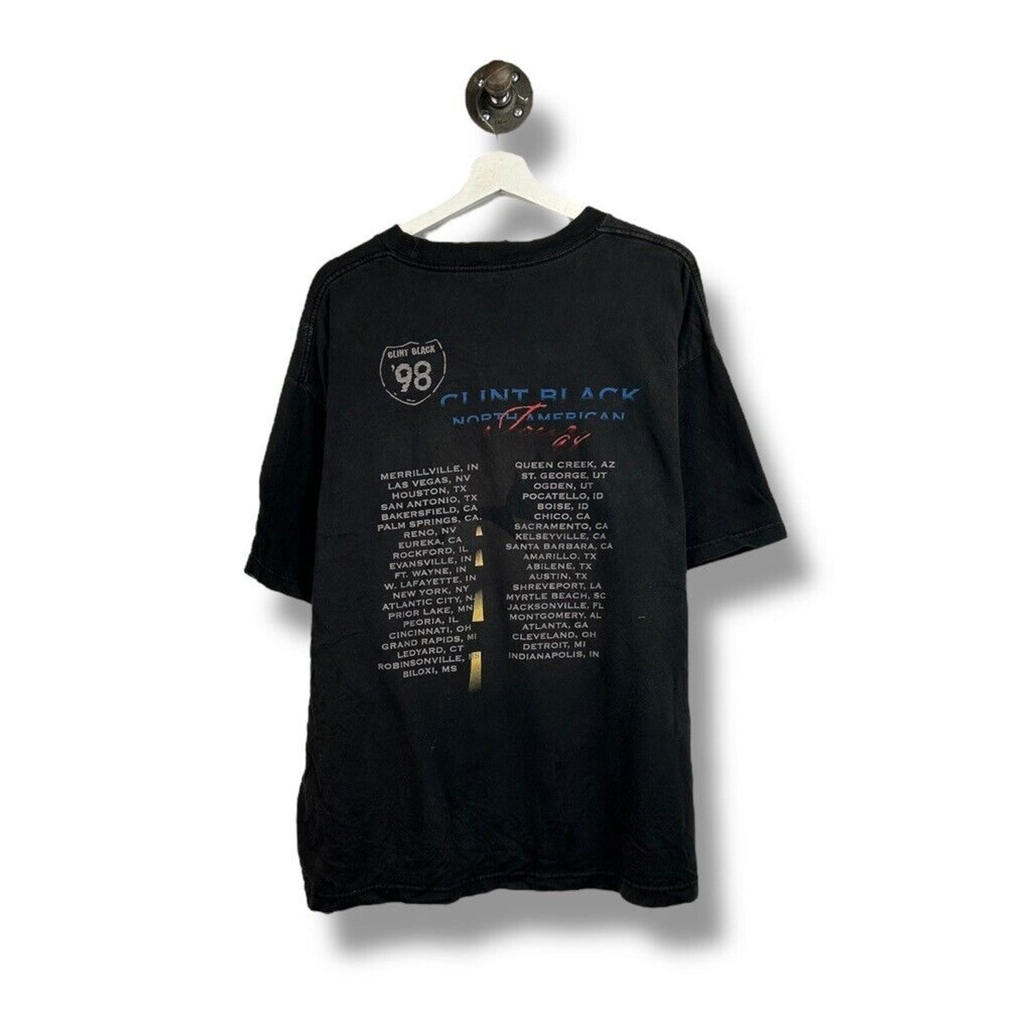 Vintage 1998 Clint Black North American Country Music Tour T-Shirt Size XL