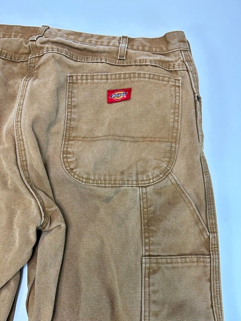 Vintage Dickies Canvas Work Wear Carpenter Pants Size 36W Beige