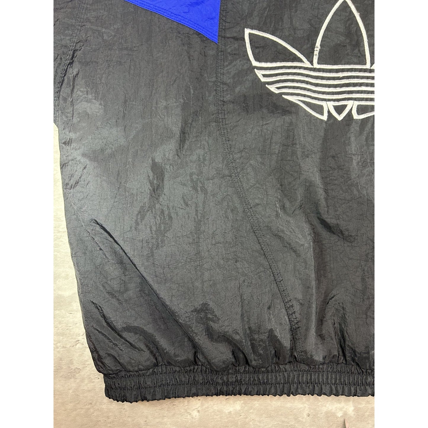 Vintage 90s Adidas Insulated Embroidered Trefoil Full Zip Nylon Jacket Sz Large