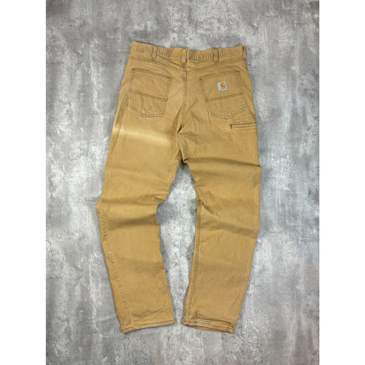 Carhartt Relaxed Canvas Workwear Five Pocket Pants Size 36 Beige