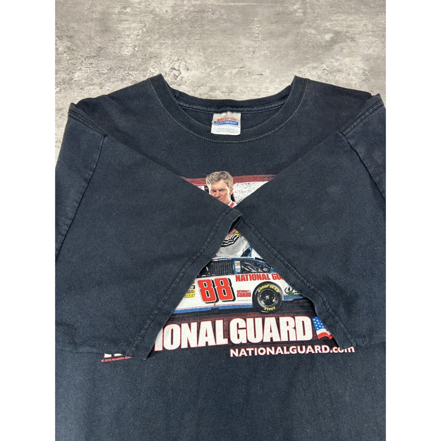 Dale Earnhardt Jr #88 Nascar National Guard Spell Out T-Shirt Size XL Black