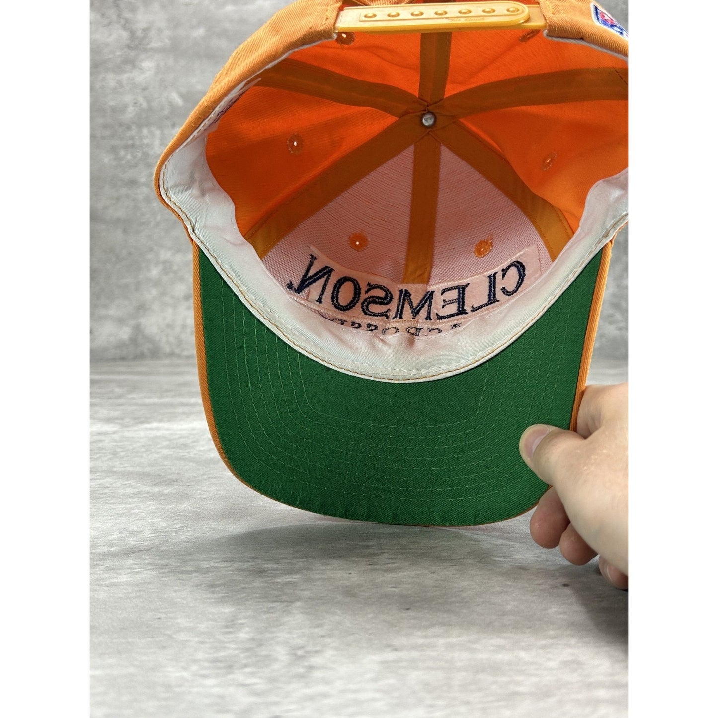 Vintage 90s Clemson Tigers Lacrosse NCAA Embroidered Spellout Snapback Hat OSFA