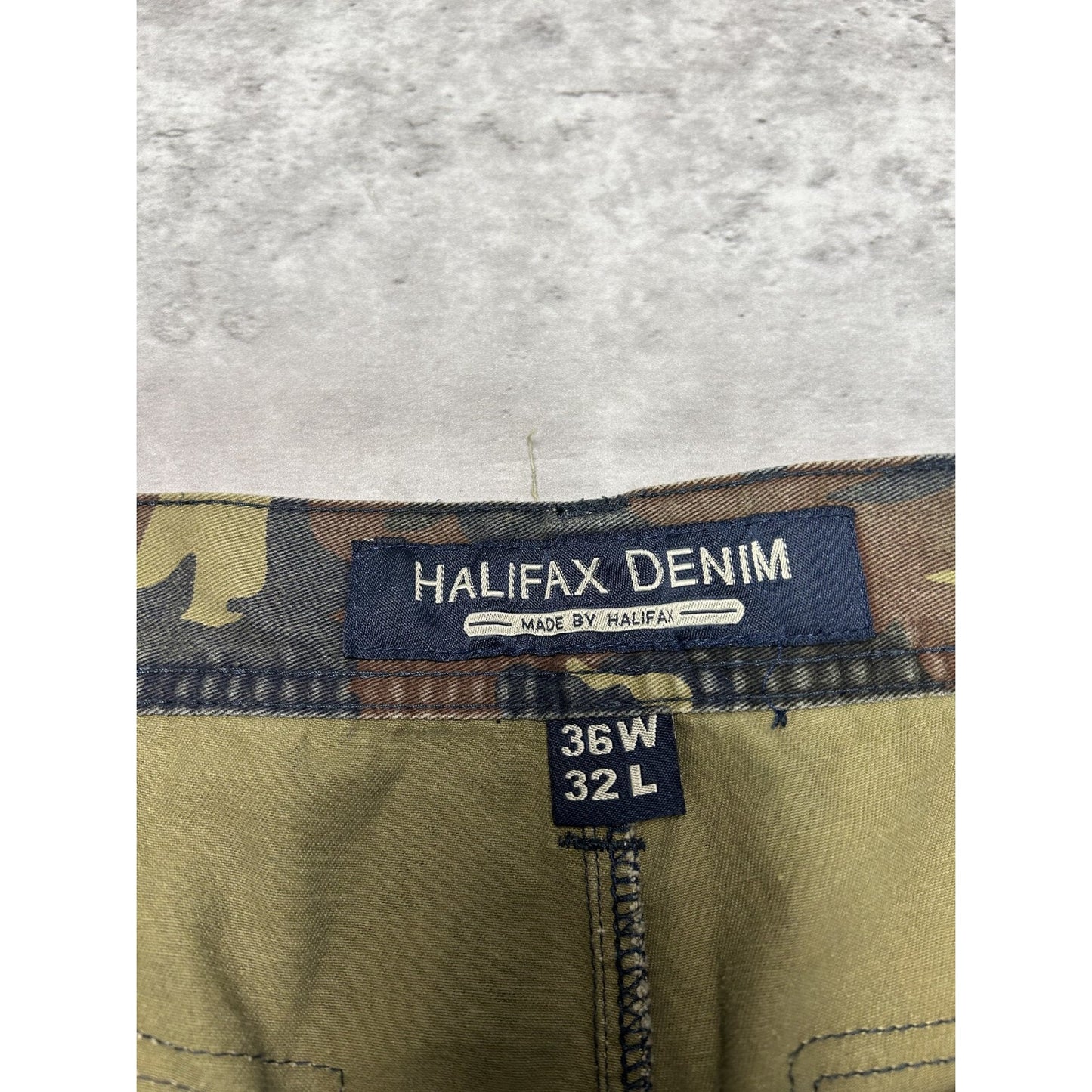 Vintage Halfix Denim Woodland Camo Hunting Cargo Pants Size 35
