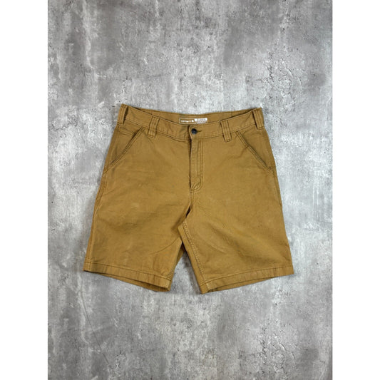 Carhartt Relaxed Fit Canvas Workwear Five Pocket Shorts Size 35 Beige