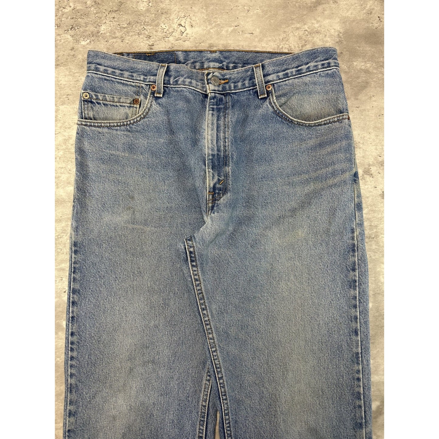 Vintage 90s Levis 505 Red Tab Light Wash Denim Pants Size 34 Blue